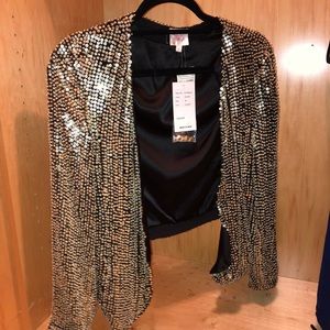 NWT Parker Ivory Seed Sequin Jacket/Blazer